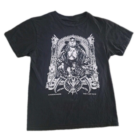 WWE The Undertaker T-Shirt Youth XL Last Ride Graphic Wrestling Tee Paul Bearer - Picture 1 of 6